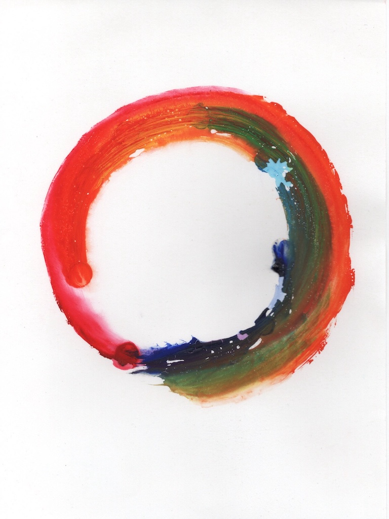 A rainbow enso painted by Tony Nguyễn Wiederhold